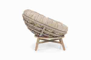 Designer Wicker Lounge Chair for Modern Living Room and Outdoor Garden Use - Product Image 3