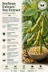 HGO Factory Direct Supply of Pure Natural Soybean Extract/ Soy Extract (Health food Grade) Daidzein 98% (Standardized Extract) - Product Image 2