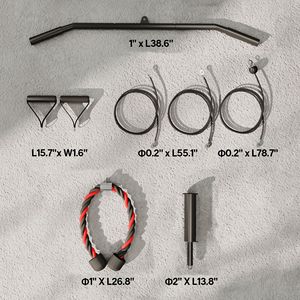 Système de musculation universel pour la maison avec poulie à câble pour les exercices de tirage dorsal et de curl biceps, couleur rouge - Product Image 3