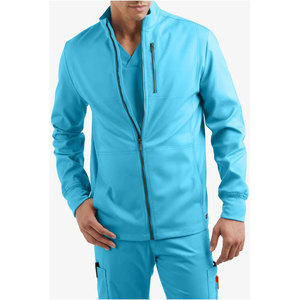 Chaquetas de Trabajo Médicas de Nuevo Estilo para Hombres, Chaquetas de Enfermería con Cierre Frontal de Manga Larga para Trabajadores de la Salud - Product Image 1