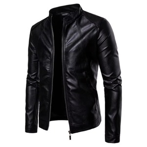 Chaqueta de Cuero para Hombre con Mangas en Contraste, Estilo Urbano, Proveedor Mayorista Personalizado - Product Image 1