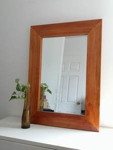 Cadre de miroir en bois fait main, décoratif, pour la maison, la chambre, la salle de bain, le salon et la décoration intérieure - Product Image 1