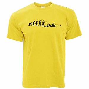 T-shirt en coton doux 320g à manches courtes et col rond bleu clair avec imprimé Evolution Fishing pour homme, coupe décontractée classique - Product Image 6