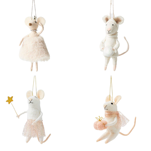 Festive Felt Hanging <strong>Mouse</strong> <strong>Ornaments</strong>: Whimsical Holiday Decor for Tree, Fireplace, and Gift - Product Image 4