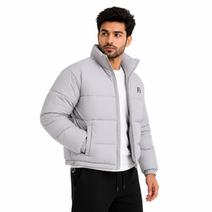 Quilted Puffer Men's <b>Jackets</b> Stand Collar Padded Winter Outerwear Wholesale OEM Custom Lightweight Warm Windproof Casual <b>Jacket</b> - Product Image 2