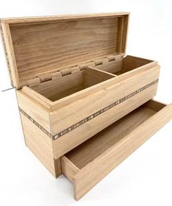 Modern Handcrafted Wooden Storage Boxes Set 1 Layer Rectangle Dishwasher Safe Food Safe Lightweight Stacking <b>Lid</b> Minimalist - Product Image 6