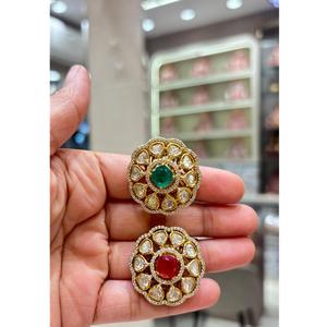 Exquisitos Aretes de Moissanita Chapados en Oro de Latón de Calidad Superior y a la Moda para Mujeres y Niñas, Colección para Bodas y Fiestas - Product Image 1