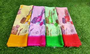 Elegante Saree de Georgette con Blusa, Suave y Sofisticado, para Fiestas, Venta al Por Mayor - Product Image 5