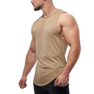 Vente en gros de débardeurs de sport pour hommes, couleur unie, sans manches, séchage rapide, pour la musculation - Product Image 2