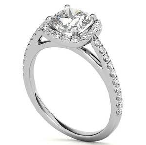 Bague en Moissanite taille coussin, en argent sterling 925 plaqué or, sertie à griffes, cadeau de luxe classique pour fiançailles, mariage, anniversaire - Product Image 3