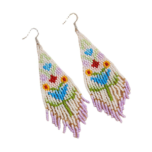 Pendientes de Borla para Mujer, Estilo Retro, con Cuentas Miyuki, Largos, con Cuentas, Estilo Retro Creativo de MD HANDICRAFTS - Product Image 1