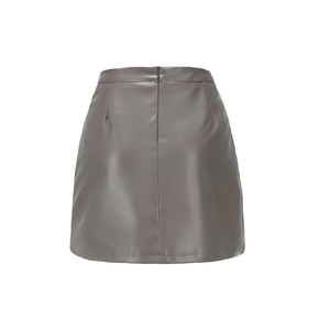 Jupe mi-longue respirante en cuir véritable de qualité supérieure pour femme, style décontracté, fournisseur OEM en gros sur mesure - Product Image 3