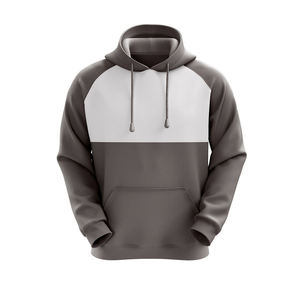 Sweat-shirt à capuche oversize pour homme, couleur unie, coton French Terry, décontracté, automne, avec logo imprimé sur le devant, coupe classique - Product Image 2