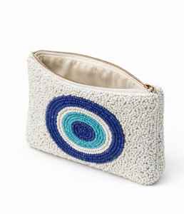 Monedero de mano hecho a mano con cuentas de ojo turco, estilo vintage, para mujer, bolsa de protección, mini y elegante - Product Image 3