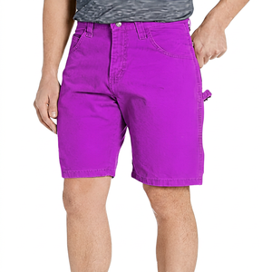 Pantalones Cortos Bermuda de Algodón Sólido para Hombre, Cintura Media, Transpirables, Casuales, con Bolsillos y Cierre de Botones - Product Image 3