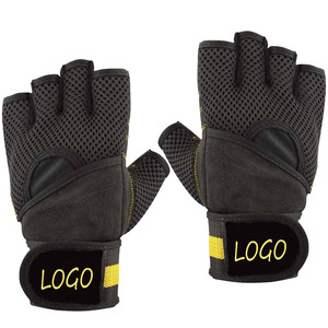 Factory Rate Half Finger Fitness <b>Gloves</b> Mesh Breathable <b>Weight</b> Lifting Gym Workout With Wrist Support Unisex - Product Image 3