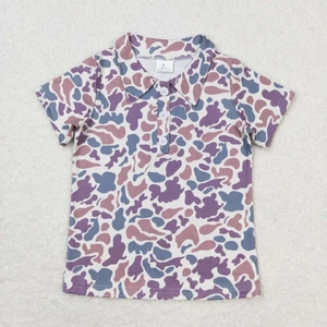 Chemise polo en polyester pour filles INDEX, imprimé drapeau américain, col rouge, uniforme scolaire pour enfants - Product Image 3