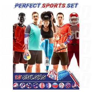 Manchons de protection solaire UV rafraîchissants antidérapants à compression pour le sport, en polyester, pour le cyclisme, avec transfert thermique personnalisé - Product Image 2
