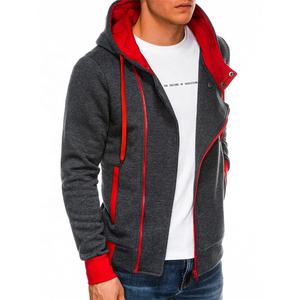 Sudadera con capucha y cremallera personalizada barata para hombre, chaqueta con capucha y cremallera de bloque de color, sudaderas deportivas informales ajustadas, sudaderas en blanco - Product Image 5