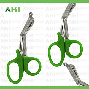 Tijeras para Trauma AHI Verdes, Tijeras Médicas de Acero Inoxidable, Tijeras de Emergencia para Paramédicos y EMT, Cortador de Vendajes, Certificación CE Clase I - Product Image 5