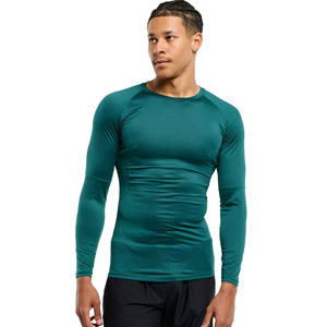 Camisetas de Compresión para Hombre, Cuello Redondo, Ajuste Slim, Secado Rápido, Transpirables, Tejido de Spandex/Poliéster, Antiencogimiento, Ecológicas, para Entrenamiento - Product Image 2