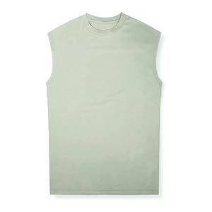 <b>Men's</b> Sports Sleeveless Vest Basketball Summer T <b>Shirts</b> Gym Collarless High Elastic Plain T- <b>shirt</b> Custom Digital Printing - Product Image 1
