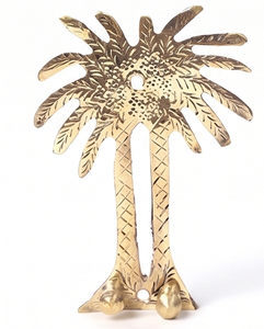 Premium Gold Palm Tree Wall <b>Hook</b> Metal Decorative Handmade Novelty Design Single <b>Hook</b> Plant Pattern Stylish Home Decor - Product Image 1