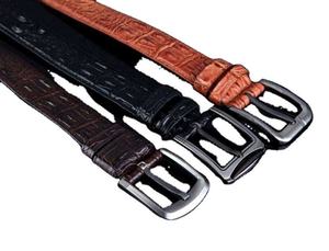 Ceinture en cuir de vachette de luxe pour homme avec boucle en acier à motif peau d'alligator, taille personnalisée, couleur et logo sur mesure - Product Image 4