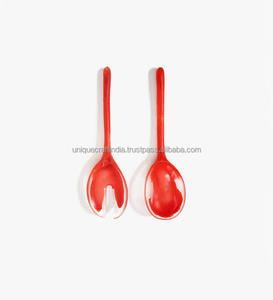 Juego de Servidores de Ensalada para Fiestas de Boda Sostenibles 2025, Cucharas de Madera con Patrón de Remolino de Resina, Uso en Cocina, Decorativas y Coloridas - Product Image 6
