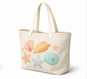 Sac de plage en toile COTTON FIELD, grande taille, motif rayé, longue poignée d'épaule, sac de shopping en coton pour la plage - Product Image 3