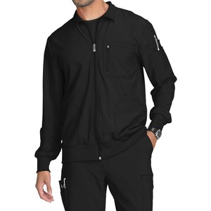 Tenues médicales unisexes blanches en polyester/coton tissé, personnalisées OEM, avec détection d'aiguilles et fusion sans couture – Approvisionnement direct usine - Product Image 2