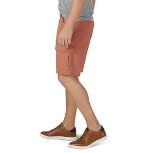 Custom Canvas Material <b>Men</b> Cargo <b>Shorts</b> Six Flap Pockets Tough Heavy Quality Off <b>White</b> Tone Neat Knee Length Cargo <b>Shorts</b> - Product Image 4
