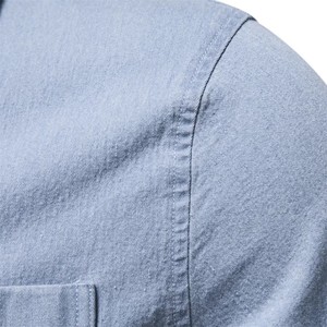 Men Casual Long Sleeve Denim <b>Shirt</b> Spandex/Cotton High Grade Jean Button Top Classic Streetwear <b>Western</b> Style Eco-Friendly - Product Image 4