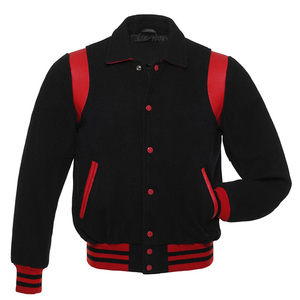 Custom Logo Premium Quality Coated Men's Baseball Varsity Jacket Stand Collar Front Position Eco-Friendly Waterproof Windproof - Product Image 3