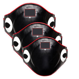 Protège-ventre de boxe en PU noir et rouge OEM, équipement de protection unisexe, résistant à l'usure, équipement d'entraînement d'arts martiaux BY Five B Sports - Product Image 6