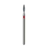 Fournisseur en gros de forets diamantés professionnels uniques, pointe en forme de flamme, 2,1 mm, grain rouge, accessoires et outils pour ongles