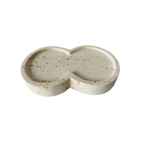 Plateau décoratif en marbre avec bord surélevé, finition naturelle, style Art Déco, multifonctionnel, pour un intérieur moderne et élégant, idéal pour la présentation d'objets. - Product Image 6