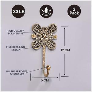 Porte-manteau, sacs et serviettes mural moderne en métal noir à double crochet, forte capacité de charge, pour la maison et le bureau - Product Image 3