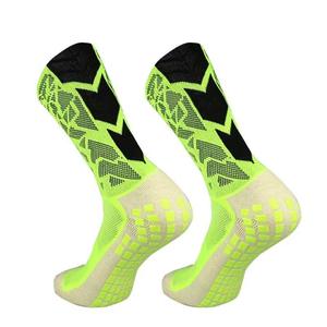 Best Custom Logo Compression Blue Crew Athletic <b>Socks</b> with White Stripes and Anti-Slip <b>Grip</b> for Basketball Adults - Product Image 5