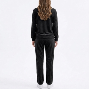 Conjunto Casual de Dos Piezas para Mujer: Sudadera Cómoda de Cuello Redondo y Pantalones Jogger Holgados - Product Image 2