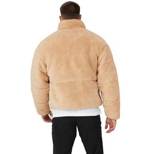 Wholesale Custom Men's Casual <b>Sherpa</b> <b>Fleece</b> Jacket Lightweight Zipper Thick Cotton Long Length Waterproof Windproof Outdoor - Product Image 2