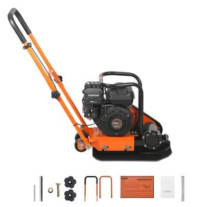 Nuova compattatrice a piastra con motore a benzina da 6,5 HP 196CC, 5600 VPM, vibrazione a 20,1 x 15 pollici e forza di compattazione di 2360 libbre - Product Image 1