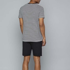 Conjuntos de Camiseta y Pantalones Cortos de Algodón 100% con Diseño a Rayas, Sublimados, Trajes Deportivos de Dos Piezas, Ropa Casual de Verano para Hombre - Product Image 2