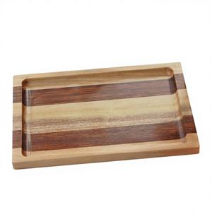 Plateaux de service en bois faits à la main de haute qualité B.S INTERNATIONAL Ensemble de trois finitions polies Design classique Qualité domestique - Product Image 6