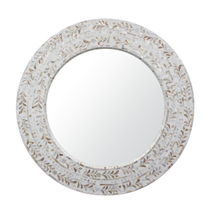 Glovimex Top New Design Rustic Capiz Shell Eco-Friendly Natural Frame <b>Small</b> Wall Salon <b>Mirror</b> Customizable Thickness Dining Room - Product Image 1