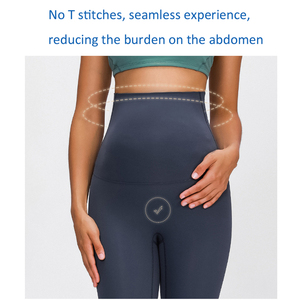 Leggings pour femmes, taille haute, longueur intégrale, couleur noire unie, tricotés en spandex et nylon, extensibles, respirants, confortables, sportifs, pour le yoga et la remise en forme - Product Image 2