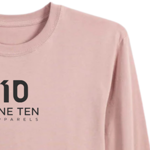 เสื้อยืดแขนยาวทรงใหญ่ สีชมพูอมเทา ผ้าฝ้ายพรีเมียม เสื้อยืดลำลอง สวมใส่สบาย ระบายอากาศได้ดี เสื้อเปล่าสำหรับงานสั่งทำ - Product Image 3
