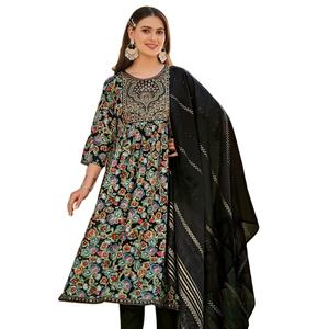 Reyon georgette ชุด kurti พิมพ์ลายฟอยล์สำหรับผู้หญิงพร้อมงานปักลายหมวดหมู่อินเดียและปากีสถานออนไลน์ - Product Image 1