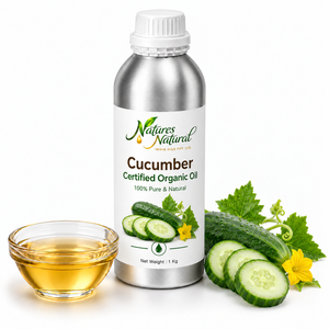 Huile de graines de concombre biologique certifiée pressée à froid, huile végétale Cucumis Sativus pour les formulations cosmétiques de soins de la peau et des cheveux, vente en gros en vrac - Product Image 1