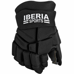 Gants de hockey sur glace IBERIA Premium Black avec doublure jaune |   Gants de protection pour joueurs de hockey |   Logo personnalisé OEM en gros - Product Image 2
